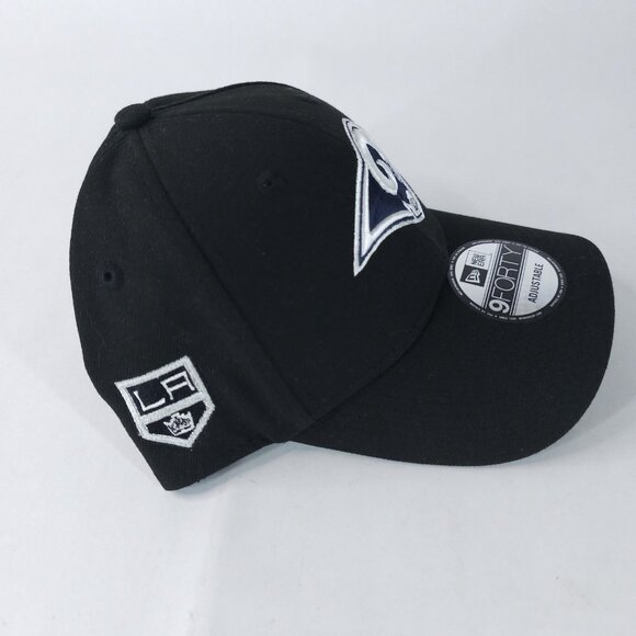 Los Angeles Rams Hat Cap Strap Back NFL Football Mens New Era LA Kings Crossover - Picture 3 of 6